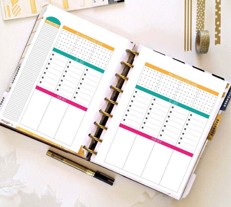 Happy Planner Printable Miss Maker Weekly Layout Classic - Etsy