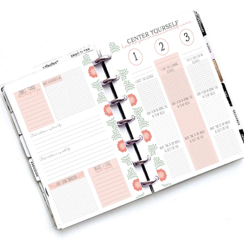 Happy planner printable mini size horizontal layout etsy
