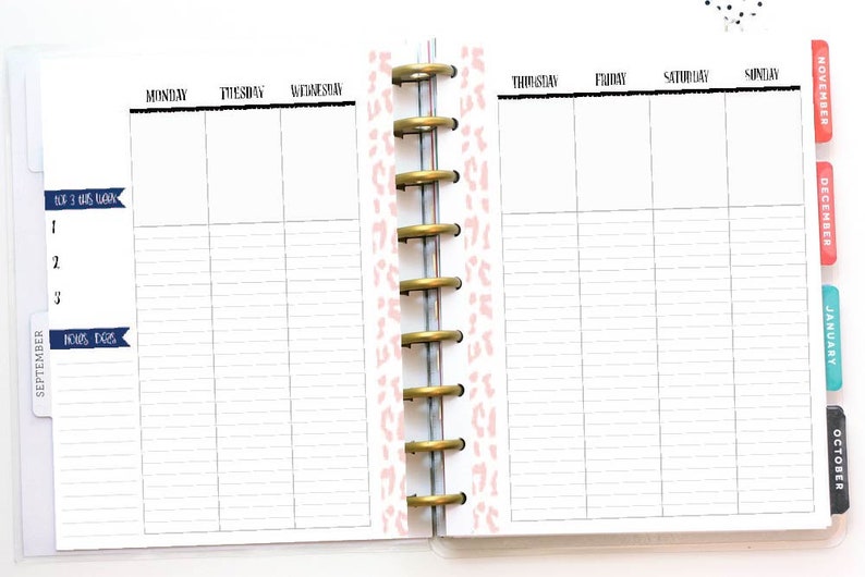 Happy Planner Printable Glam Girl Weekly Lay Out Classic - Etsy