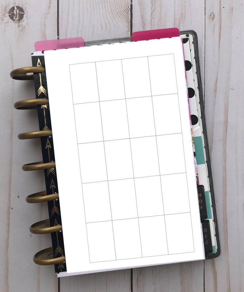 Happy Planner Printable Blank Calendar Mini Size Undated Etsy