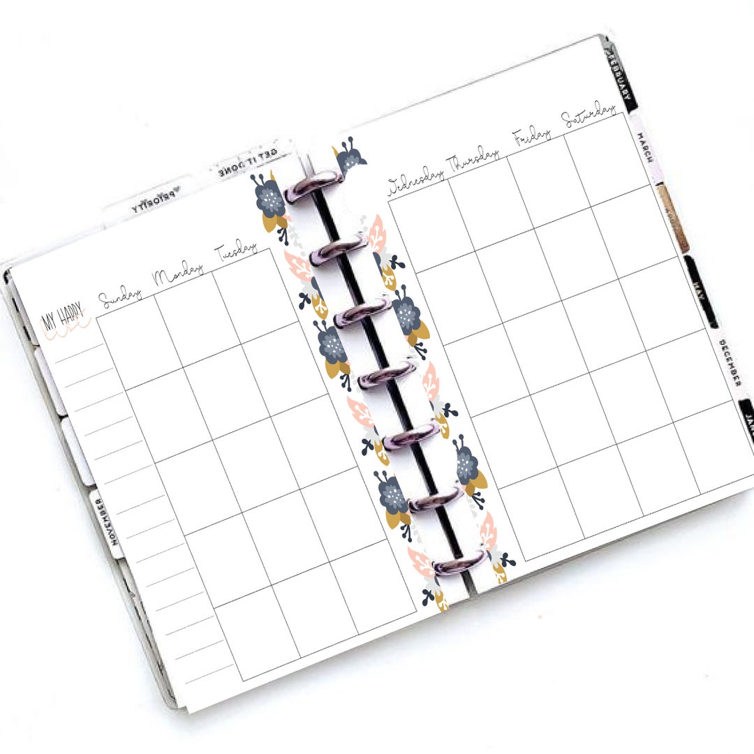 Happy Planner Printable Mini Size Horizontal Layout Wellness Full ...