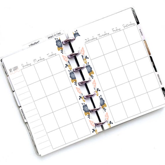 Happy Planner Printable Mini Size Horizontal Layout | Etsy