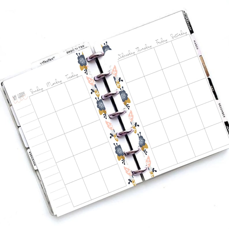 Happy Planner Printable Mini Size Horizontal Layout Etsy