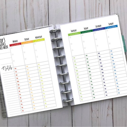 Happy Planner Classic Size Weekly hourly Layout - Etsy
