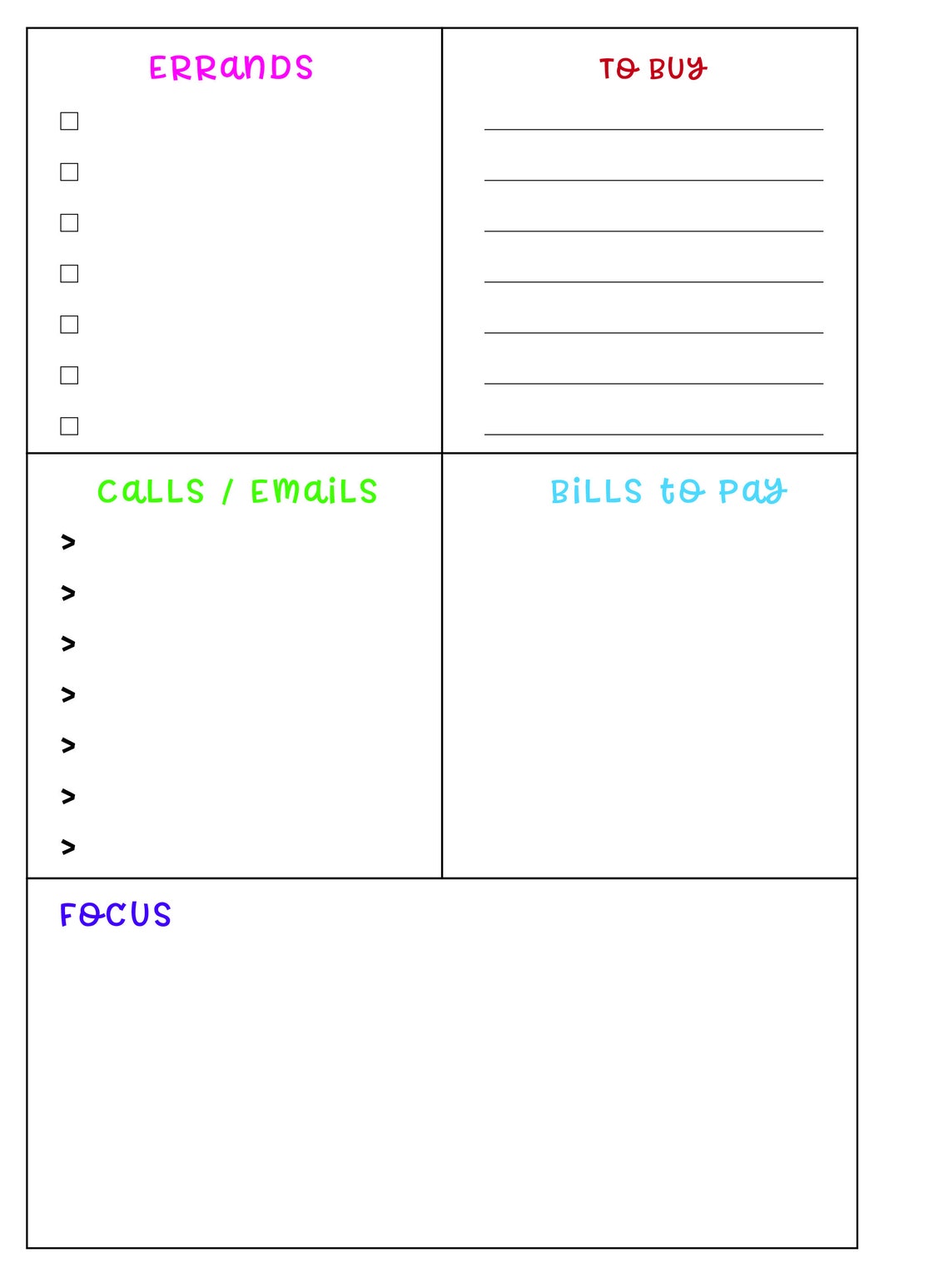 Happy Planner Printable Super Mom Weekly Layout Classic - Etsy