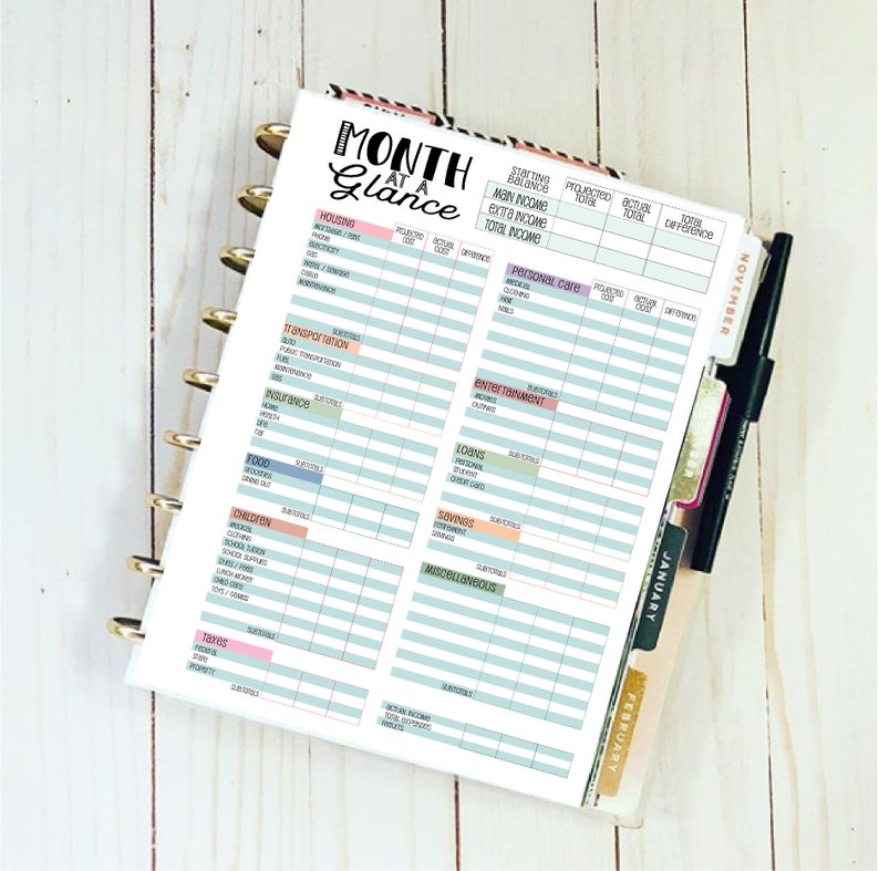 Happy Planner Classic Size Budget Review Etsy