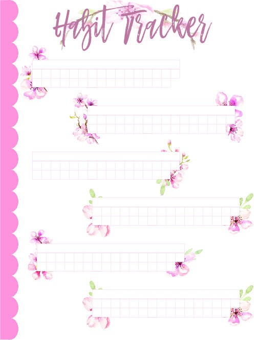 Happy Planner Printable Habit Tracker Classic Size Pink - Etsy