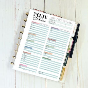 Editable ** Happy Planner - Classic Size - Budget Review - **EDITABLE**