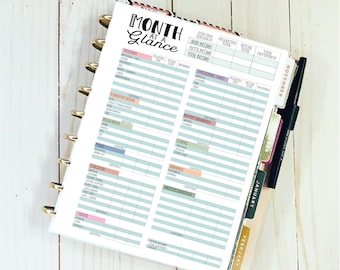 Editable ** Happy Planner - Classic Size - Budget Review - **EDITABLE**