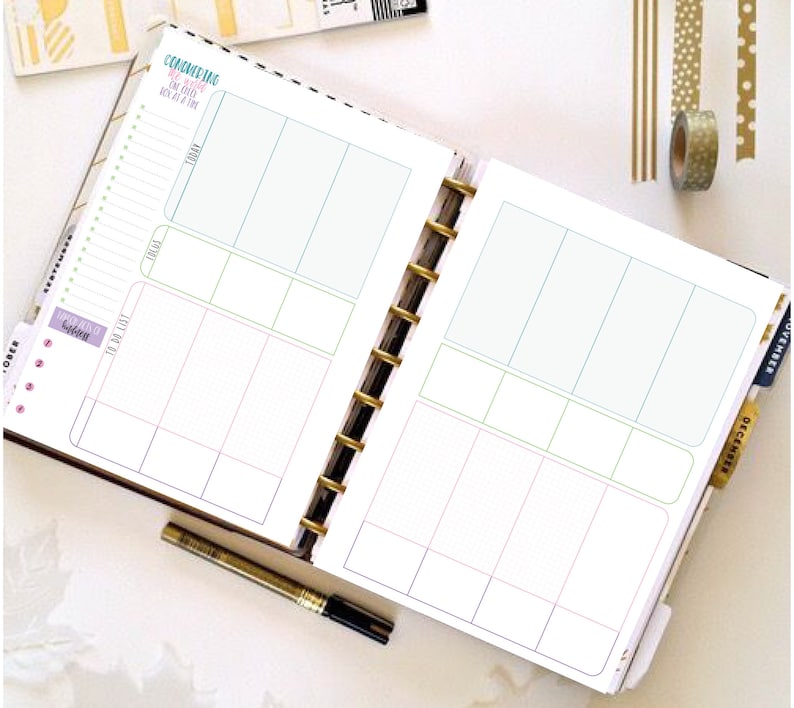 Happy Planner Printable Encourager Weekly Layout Classic - Etsy