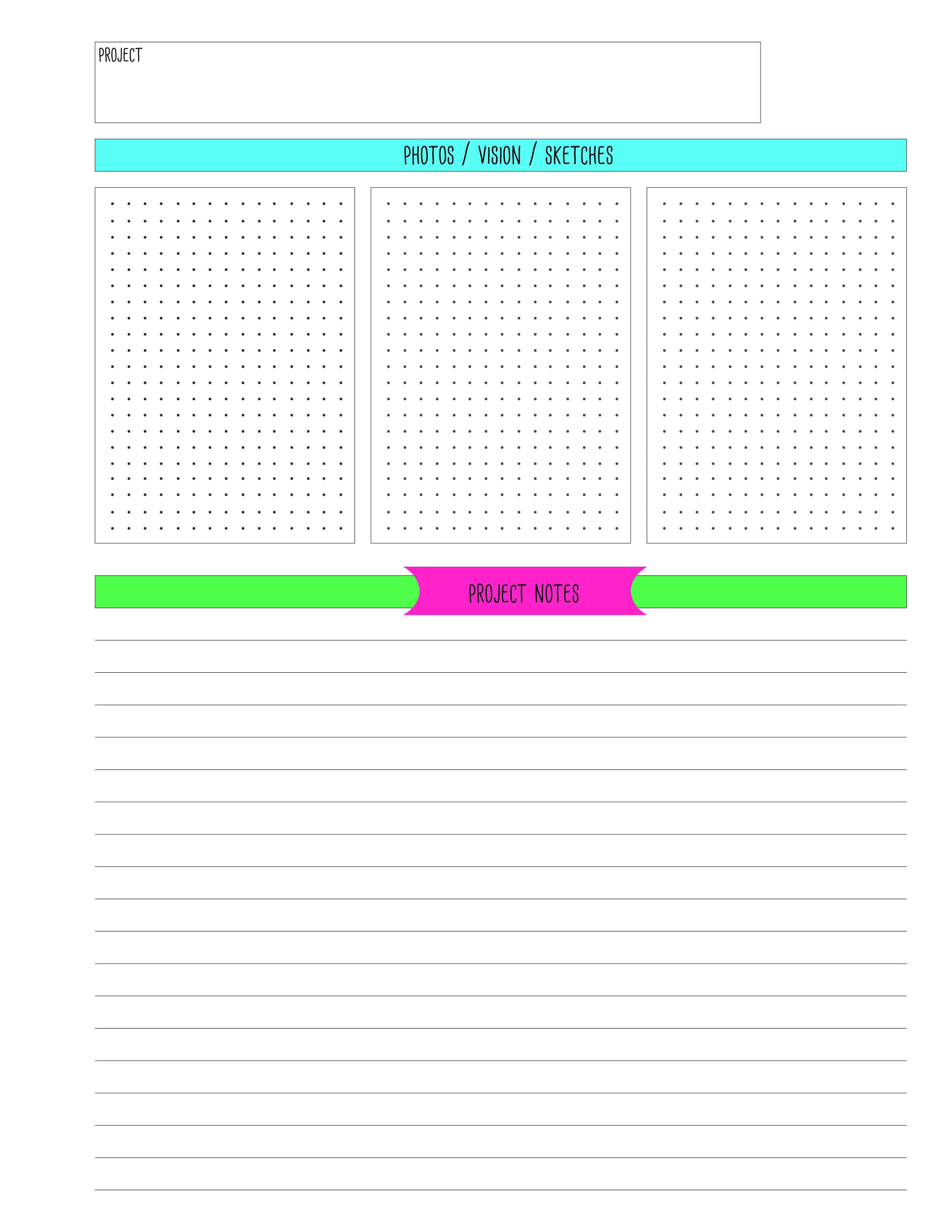 Happy Planner Printable Miss Maker Extras Big Project Sheets - Etsy