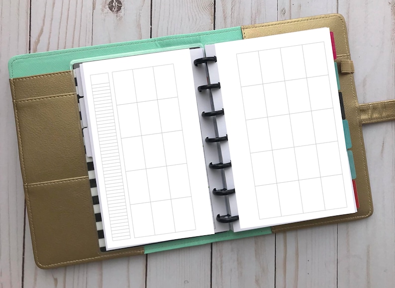 happy planner printable blank calendar mini size undated