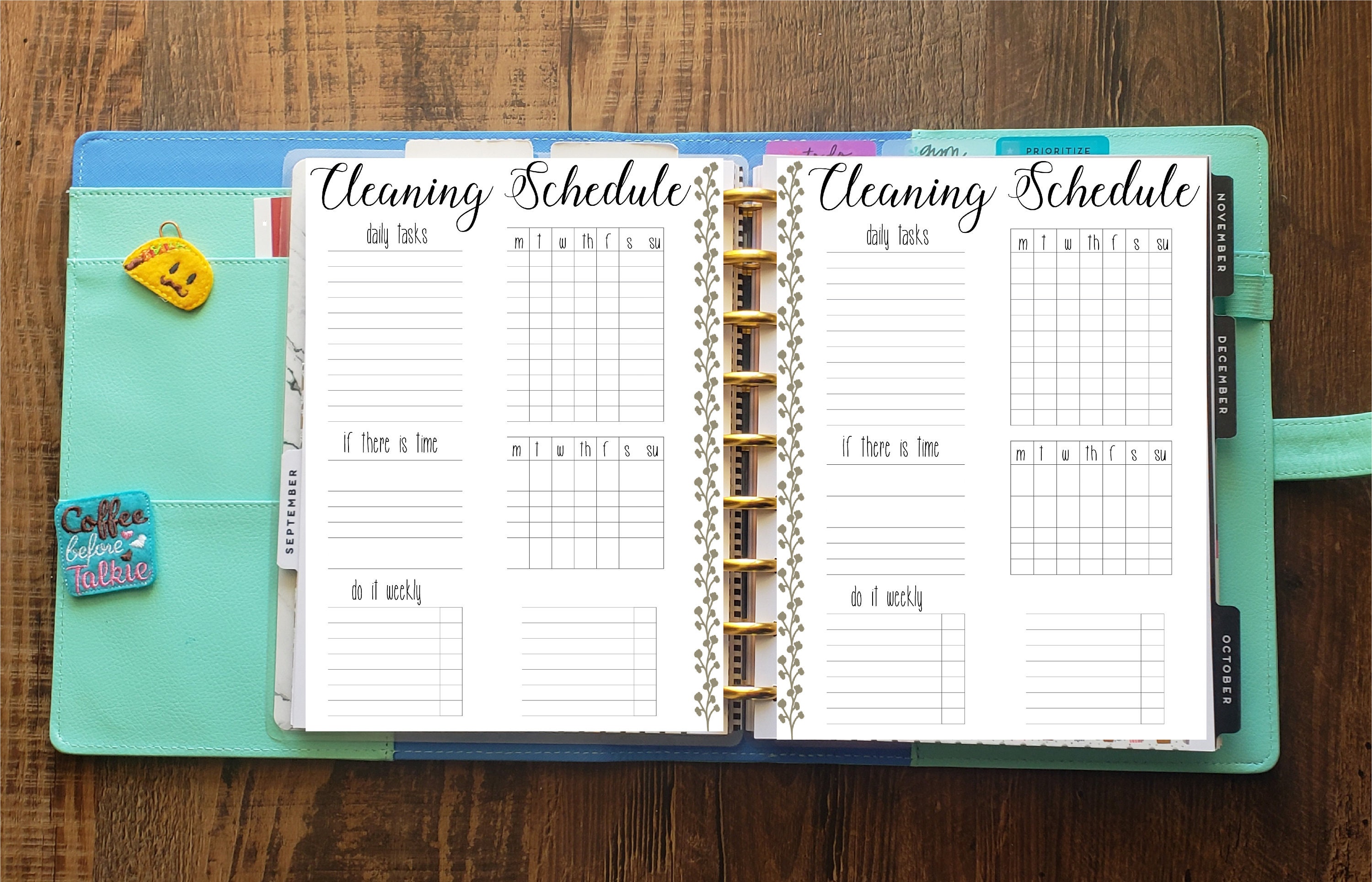 Happy Planner Printable Cleaning Schedule Classic Size - Etsy