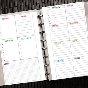 TUL Planner Printable - Super Mom Weekly Layout -New Version - Undated - Plain and Simple - Dot Grid - TUL Junior Size