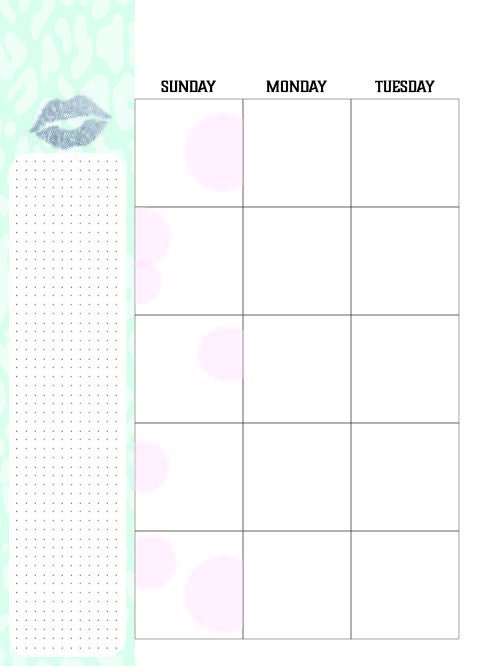 Happy Planner Printable Glam Girl Monthly Classic Size | Etsy