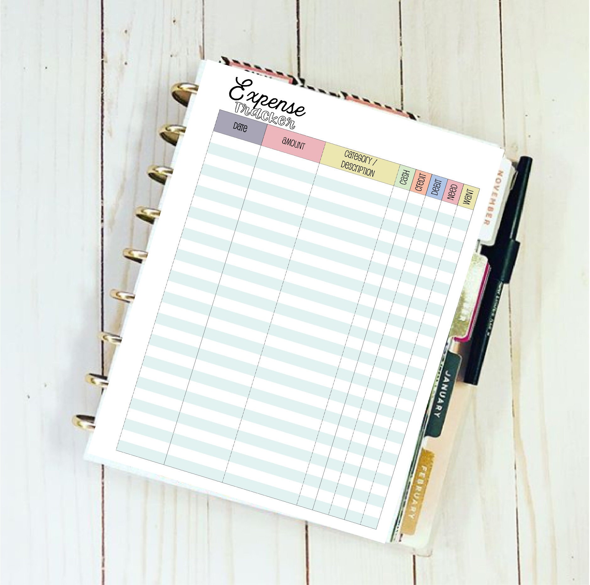 Happy Planner Classic Size Budget Printable Full - Etsy