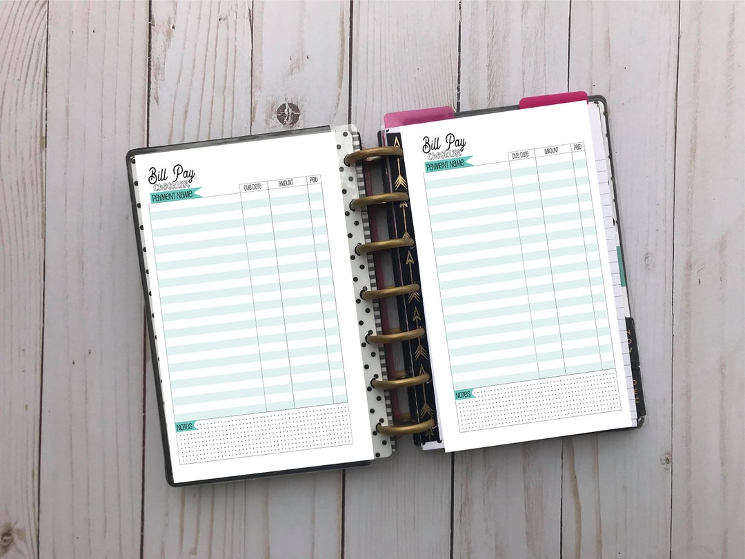 Happy Planner MINI Size Budget Printable Full Extension Pack - Etsy