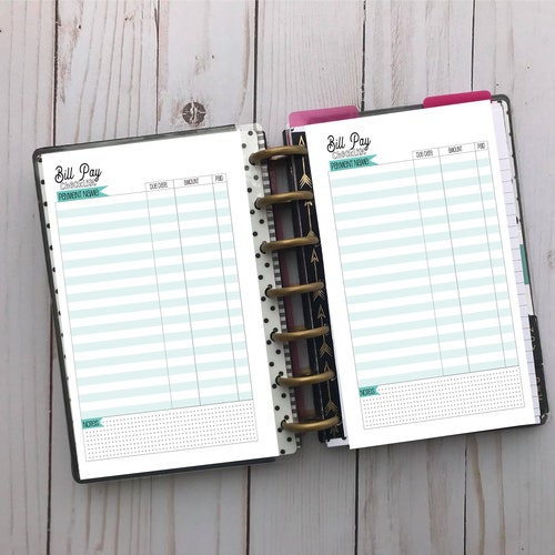 Happy Planner MINI Size Budget Printable Full Extension Etsy
