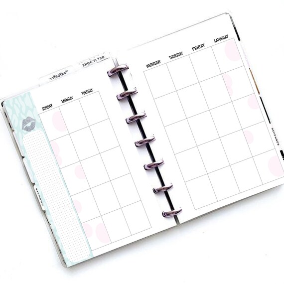 Happy Planner Printable Glam Girl Monthly Mini Size | Etsy