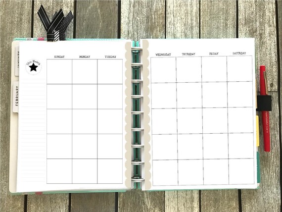 Happy Planner Printable Contemporary Year Classic Size | Etsy