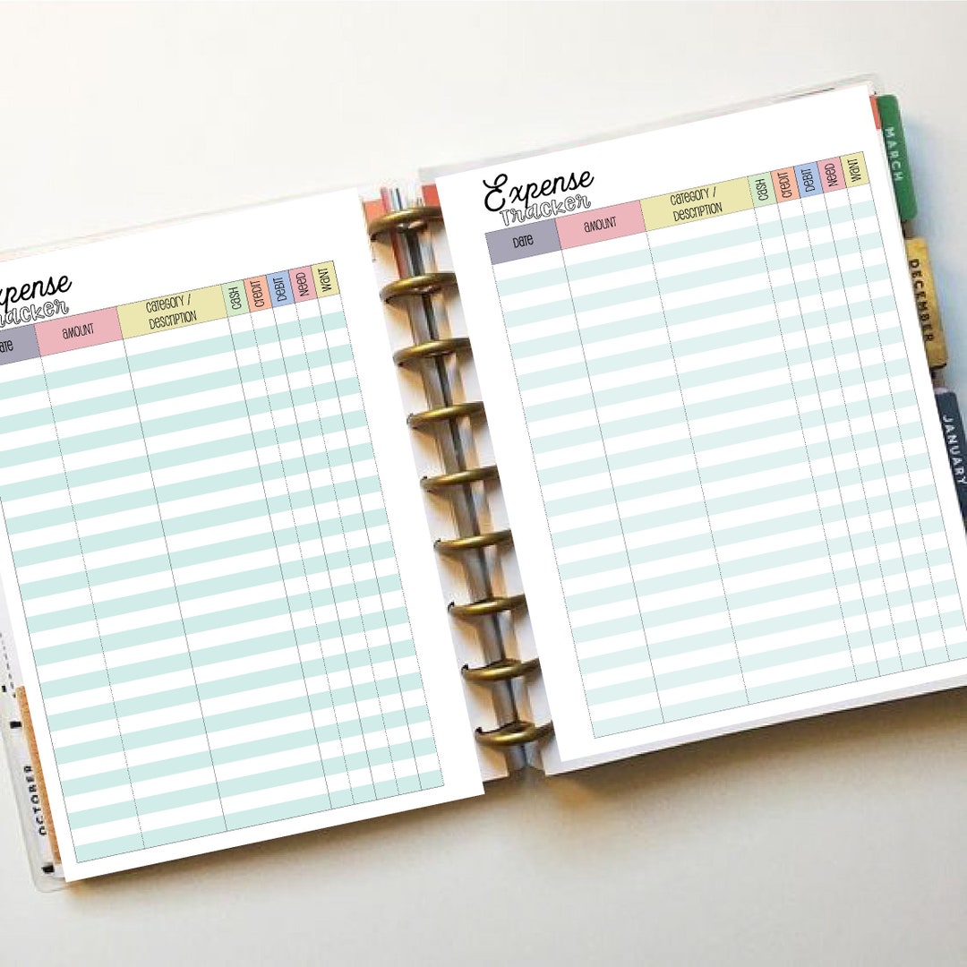 Happy Planner Classic Size Budget Printable Full Extension Pack Etsy
