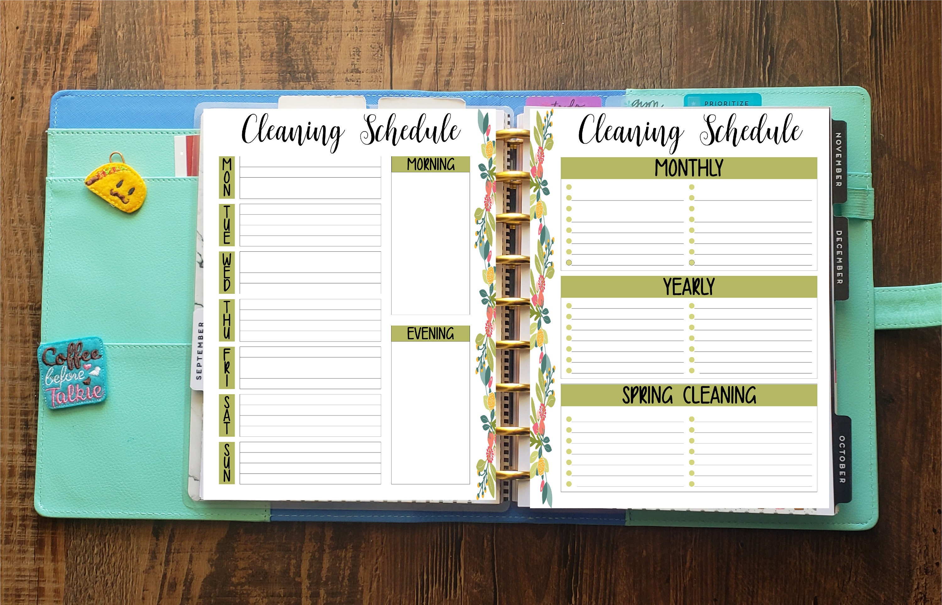 Happy Planner Printable Cleaning Schedule Classic Size | Etsy