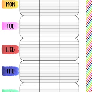 Happy Planner Printable - Classic - Teacher - Lesson Plan - One Week ...
