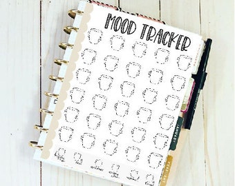 Happy Planner Imprimible - Mood Tracker - Té - 30 días - Color in Tracker