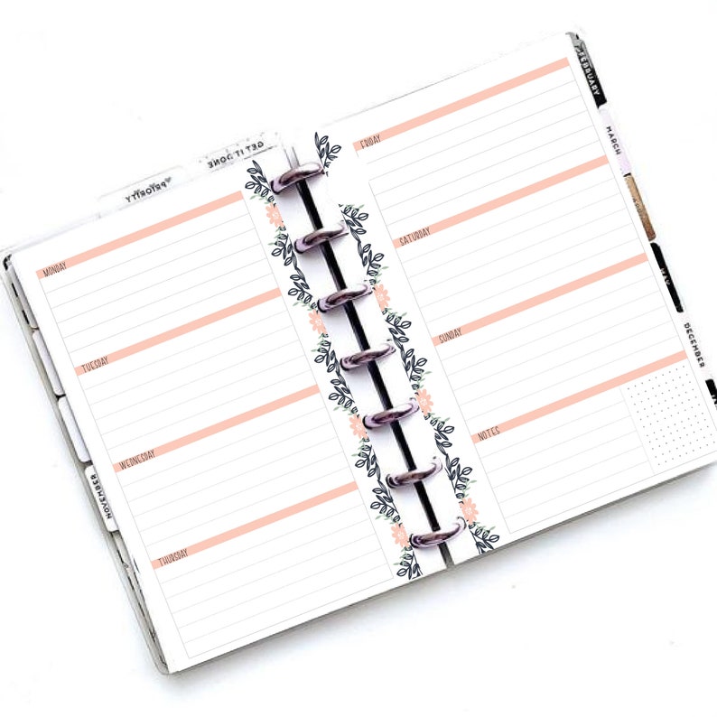 Happy Planner Printable Mini Size Horizontal Layout Etsy