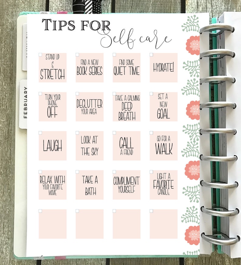 Happy Planner Printable Classic Size Wellness Full Expansion Peach and ...