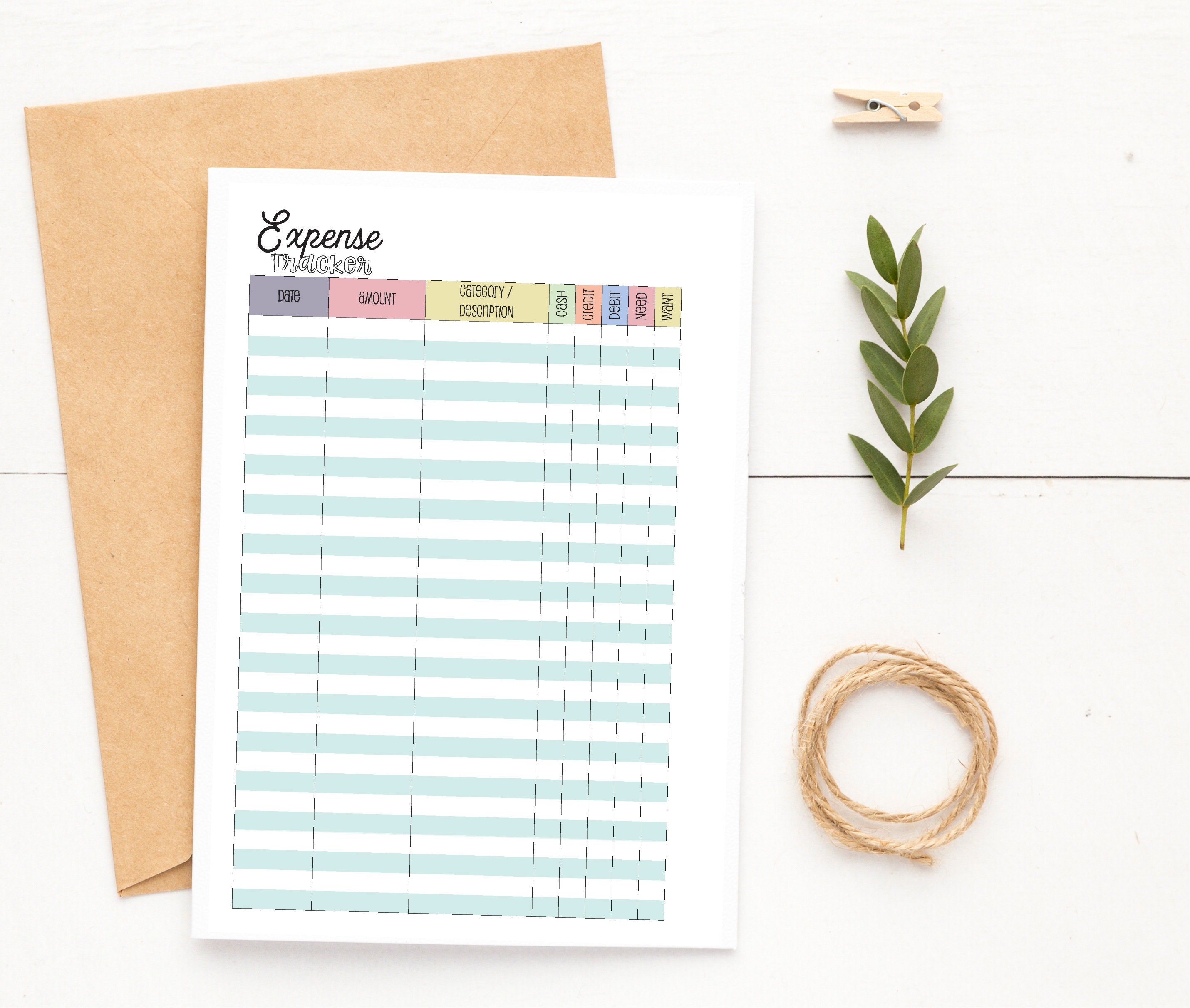 ARC Junior Size Budget Printable Full Extension Pack - Etsy