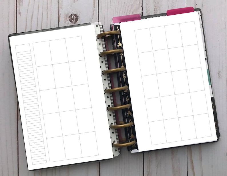 Happy Planner Printable Blank Calendar Mini Size Undated Etsy