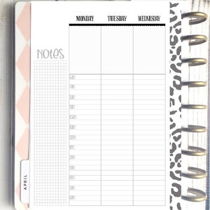 Happy Planner Printable - Glam Girl - Weekly Lay Out - Classic Size - Animal border - Hourly Layout
