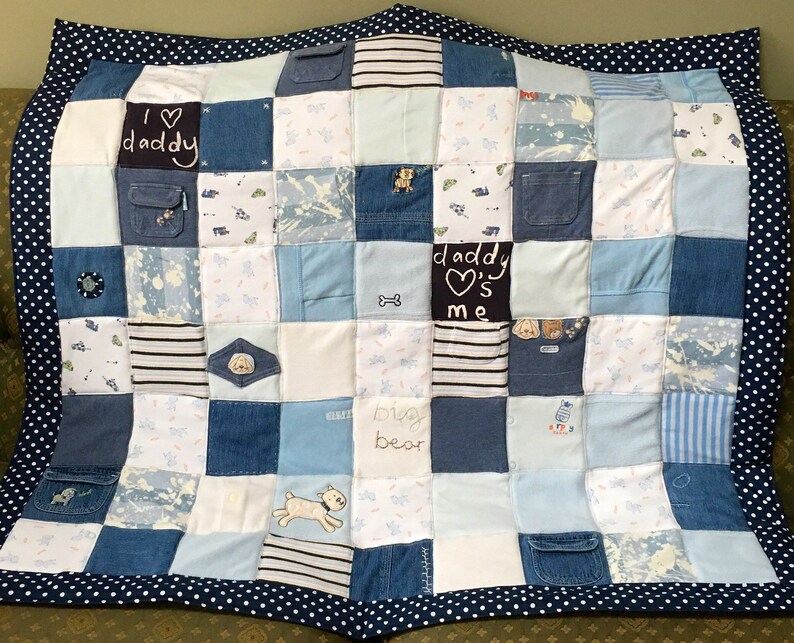Custom Keepsake Memory Quilt Baby Clothes Blanket Gift Etsy