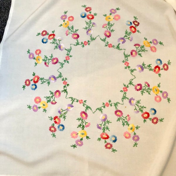 Vintage  embroidered tablecloth