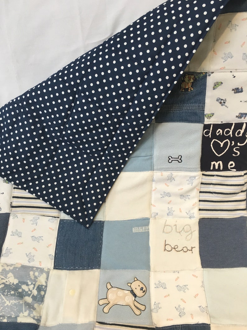 Custom Keepsake Memory Quilt Baby Clothes Blanket Gift Etsy
