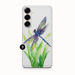 Dragonfly Phone Case Watercolor Dragonfly Art Cover For Samsung S26 S26 Ultra S25 FE S25 Edge S25 Ultra S24 FE S24 Ultra S23 FE S22 A16 A56 3