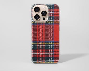 Coque de téléphone à carreaux, housse imprimée en tissu tartan, pour iPhone 17e 17Pro Max 16e 16Pro 15 14 Samsung S26 S25 S24 S23 Google Pixel 10A 10Pro XL 9A 8A