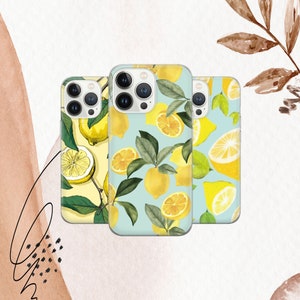 Coque de téléphone jaune citron citron housse pour iPhone 16e 16Pro Max 15 14 13 Google Pixel 9A 9Pro XL 8A 7A Samsung Galaxy S25 S24 Ultra S24 A15 A56