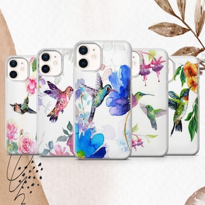 Capa de celular Hummingbird aquarela Hummingbird para iPhone 16e 16Pro Max 15 14 13 Samsung S25 S24 A15 A56 Google Pixel 9A 9Pro XL 8A 7A