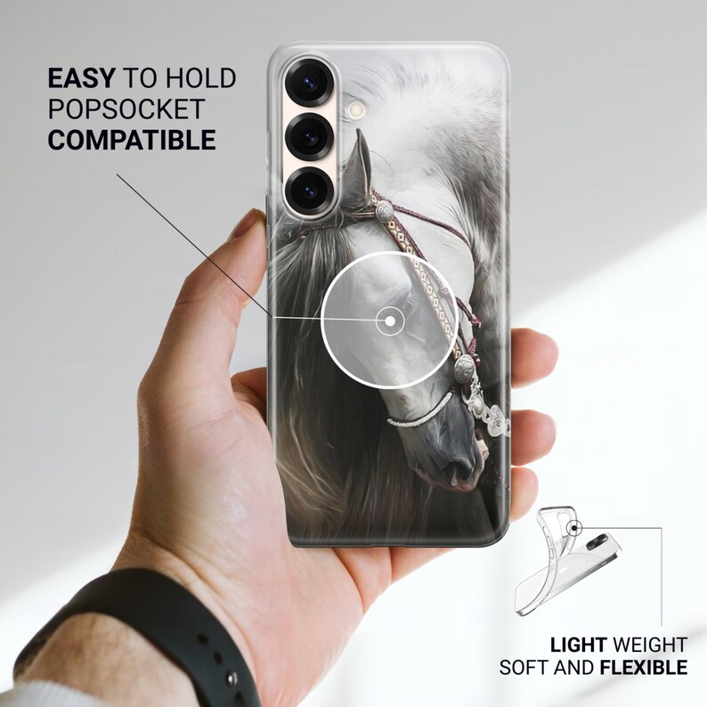 Horse Phone Case Cute Horse Print Cover For Samsung S26 S26 Plus S26 Ultra S25 FE S25 Ultra S25 Edge S24 Ultra S24 S23 S22 S21 A16 A25 A56 image 7