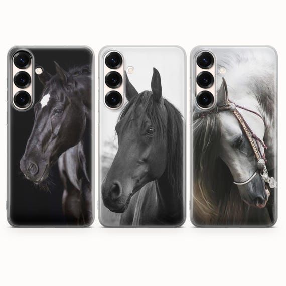 Horse Phone Case Cute Horse Print Cover For Samsung S25 FE S25 Ultra S25 Edge S24 Ultra S24 Plus S23 Ultra S23 FE S23 S22 A15 A16 A25 A56