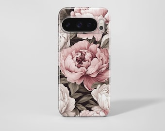 Peony Flower Phone Case Floral Cover For Google Pixel 10A 10Pro XL 9Pro 9A 8A 7A Samsung S26 S25 S24 S23 A56 iPhone 17Pro 17e 16Pro 15 14 13