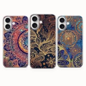 Mandala Phone Case Mandala Art Cover For iPhone 17e 17Pro Max 16e 16Pro 15 Samsung S26 S25 S24 S23 A17 Google Pixel 11Pro XL 10A 10Pro XL 9A