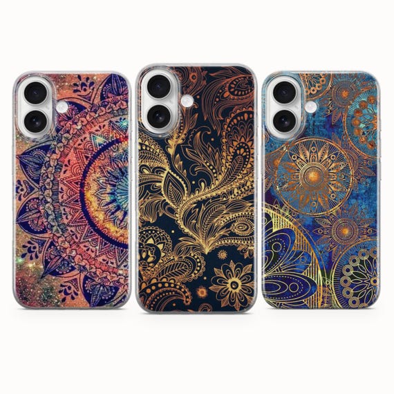 Mandala Phone Case Mandala Art Cover For iPhone 17e 17Pro Max 16e 16Pro 15 14 13 Samsung S26 S25 S24 S23 A56 Google Pixel 10A 10Pro XL 9A 8A