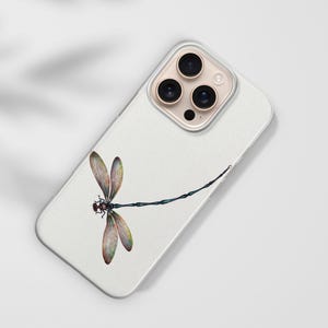 Funda para teléfono con diseño de libélula en acuarela para iPhone 17e, 17Air, 17Pro Max, 17Pro, 16e, 16Plus, 16Pro Max, 15, 15Plus, 15Pro, 14, 14Pro, 13 y 12. imagen 10
