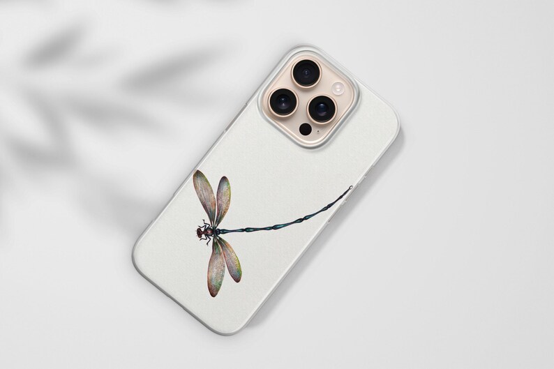 Funda para teléfono con diseño de libélula en acuarela para iPhone 17e, 17Air, 17Pro Max, 17Pro, 16e, 16Plus, 16Pro Max, 15, 15Plus, 15Pro, 14, 14Pro, 13 y 12. imagen 10
