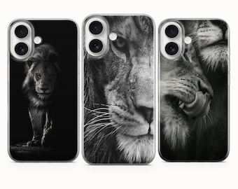 Lion Art Phone Case, Lion Cover For iPhone 17e 17Pro 16e 16Pro 15 14 13 12 Samsung S26  S25 S24 S23 A56 Google Pixel 10A 10Pro XL 9Pro 8A 7A