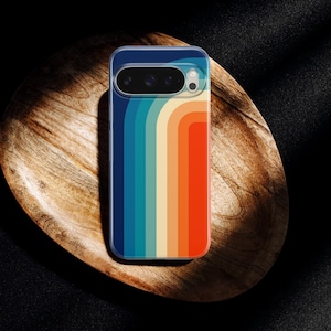 Cover per telefono retrò con strisce retrò anni '70 per Google Pixel 11 11 Pro 11 Pro XL 10A 10 Pro 10 Pro XL 9 Pro 9A 9 Pro XL 8Pro 8A 7A 7 Pro 6Pro immagine 11