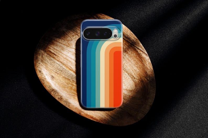 Cover per telefono retrò con strisce retrò anni '70 per Google Pixel 11 11 Pro 11 Pro XL 10A 10 Pro 10 Pro XL 9 Pro 9A 9 Pro XL 8Pro 8A 7A 7 Pro 6Pro immagine 11